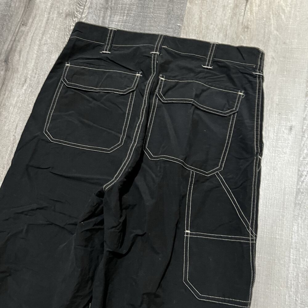 VTG No Boundaries Baggy Black Raver Tech Festival Pants Utility Skater Y2K 32 - Picture 4 of 5